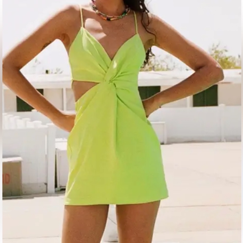 Zara Lime Green Mini Dress